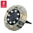 thumbnail image 1 of Bell + Howell Solar Disk Lights, Slate Stone, 8-pack, 1 of 3