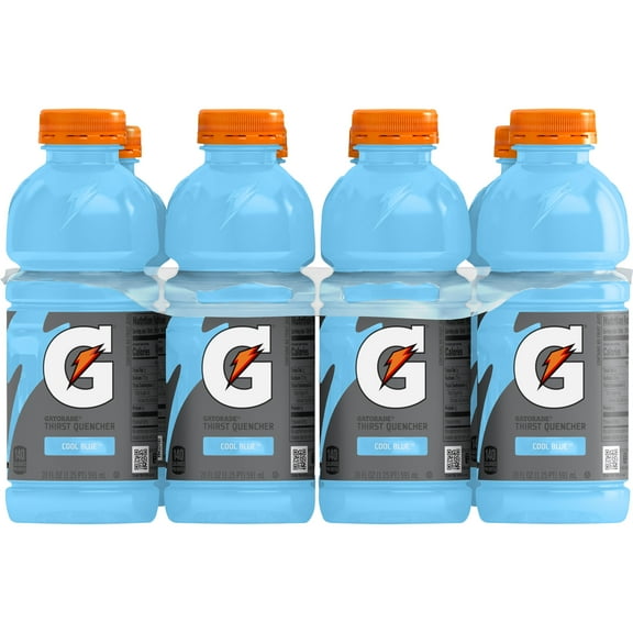 Gatorade Thirst Quencher Cool Blue Sports Drinks, 20 fl oz, 8 Count Bottles
