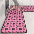 thumbnail image 2 of Kitchen Rugs Sets Of 2,Pink Pug Puppies Anti Fatigue Kitchen Mat Rugs Non Slip Washable,Decorative Kitchen Floor Mats for Kitchen,Sink,Laundry,17"x47"+17"x47", 2 of 5