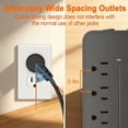 thumbnail image 6 of Surge Protector Power Strip, 8 Outlets with 4 USB Ports (1 USB C),Flat Plug Power Strip with 4 Feet Extension Cord, Wall Mount, Desk USB Charging Station for Home, Office, ETL,1700 Joules,Black, 6 of 8