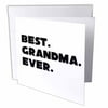 3dRose Best Grandma Ever, Greeting Cards, 6 x 6 inches, set of 6