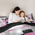 thumbnail image 5 of Manfei Teens Adults Minimalist Rectangle 3 Pieces Queen Comforter Set,Ombre Bling Glitter Ultra Soft Bedding Sets,Gradient Geometric Bedding Comforter Set Breathable,Ultra Soft Home Decor,Reversible, 5 of 8