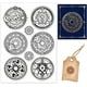 thumbnail image 1 of Sellos transparentes de silicona con forma de círculo de invocación mágica, brújula redonda, ideales para decorar tarjetas y álbumes de recortes DIY. Medidas: 16 x 11 cm (6,3 x 4,3 pulgadas)., 1 of 9