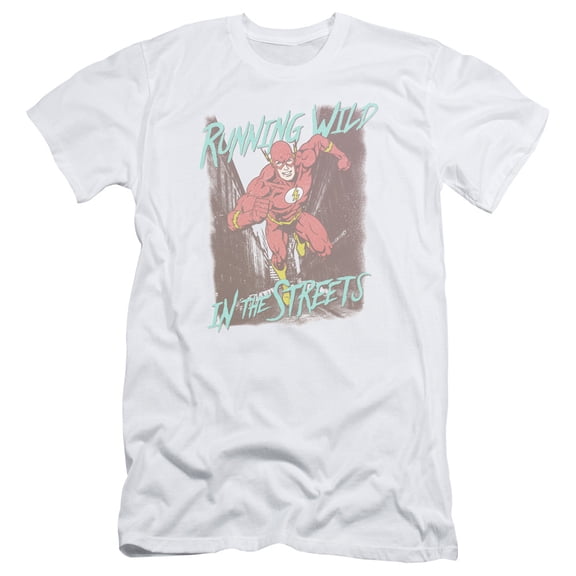JLA Justice League Running Wild S/S Adult 30/1 T-Shirt White