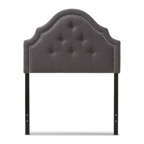 Baxton Studio Cora Modern and Contemporary Dark Grey Fabric Upholstered Twin Size Headboard,Wholesale Interiors