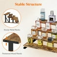 thumbnail image 6 of Lifewit 4-Tier Wooden Dispaly Riser with Metal Stand, 13.9 Inch Step Cologne Stand, Perfume Organizer, Display Shelf for Fragrance, Skincare, Figurine, Spice, Tabletop, Cabinet, 2 Sets, Rustic Brown, 6 of 10