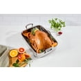thumbnail image 6 of Cuisinart 17.7 in x 12 in Rectangle Nonstick Stainless Steel Roasting Pan & Rack Set of 1, 15" Non-Stick Rack, 6 of 6