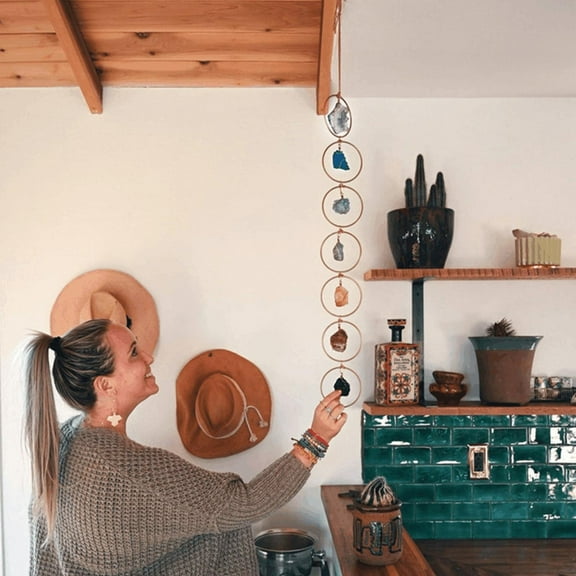 BETTERLIFE 7 Chakra Gemstone Crystal Wall Decor Home-Decor Irregular-Hanging-Ornaments K5J2