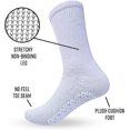 thumbnail image 5 of 3-Pairs Men's Diabetic circulatory Socks "Slipper &amp; GRIPPER" GRAY  Fit ShoeSize7-12, 5 of 5