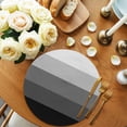 thumbnail image 2 of Black Grey Ombre Round 15 Inch Placemats Set of 8, Modern Abstract Art Farmhouse Striped HeatResistant Non Slip Place Mats for Dining Table, Wipeable Braided Kitchen Table Mats for Housewarming, 2 of 9