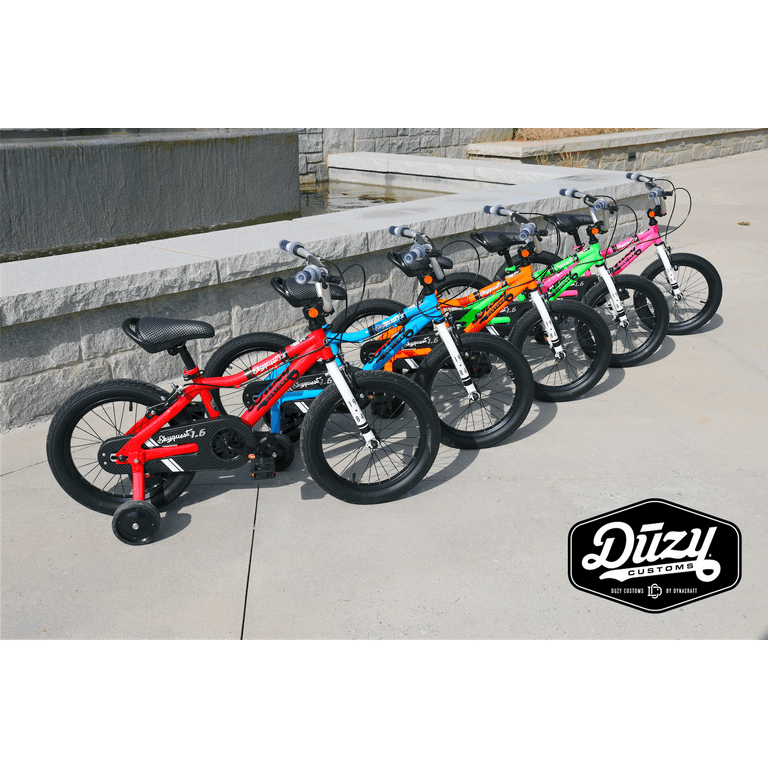 Duzy Customs 18- inch Kids Bike by Dynacraft, Pink, Steel