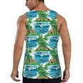 thumbnail image 3 of Haiem Hawaii Palms Men Workout Tank Top Gym Bodybuilding Sleeveless Muscle T Shirts Athletic Tank Breathable Workout Shirt-3X-Large, 3 of 9