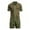 Army Green, variant on Men's 2 Piece Outfits Sets Vintage Knit Striped Button Down Polo Shirt & Shorts Sets Short Sleeve Polo Casual Beach Suits Blue L