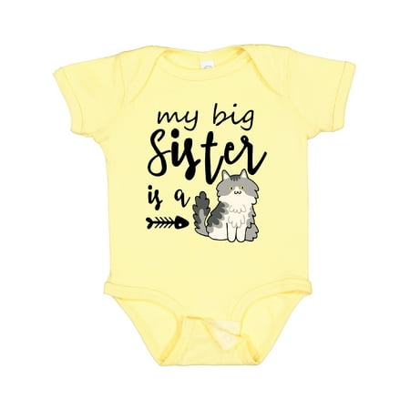 

Inktastic My Big Sister is a Cat Gift Baby Boy or Baby Girl Bodysuit