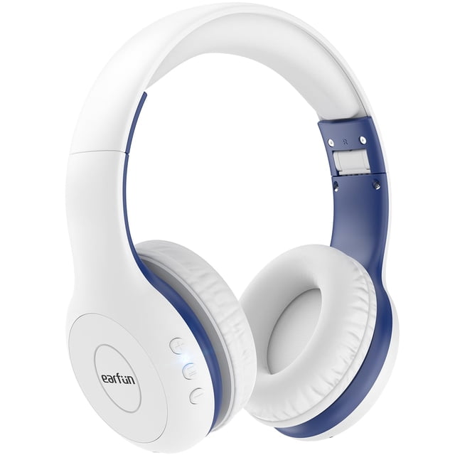 Auriculares Bluetooth EarFun K2 Kids con volumen limitado, color blanco