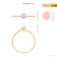 thumbnail image 6 of ANGARA Natural Diamond Tapered Cathedral Engagement Ring in 14K Yellow Gold for Women (Size-4.1mm| Color-G| Clarity-VS2) | April Birthstone, Anniversary, Jewelry Gift for Women | Natural Diamond Ring, 6 of 10
