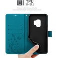 thumbnail image 3 of Funda para Samsung Galaxy S9 en Azul Floral - Funda Protectora con Diseño de Flores con Cierre Magnético, Soporte Horizontal y 3 Ranuras para Tarjetas - Funda Tipo Cartera JM, 3 of 5