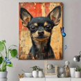 thumbnail image 4 of Qisvanset 12x16 Inch Chihuahua Pet Canvas Wall Art, Vintage Oil Portrait Dog Lover Farmhouse Decor, 4 of 5