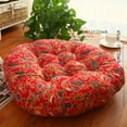 thumbnail image 2 of ACMDL  1pc Thick Round Cushion  Boho Cotton Linen Cushion  Window Cushion  Ethnic Fabric Yoga Cushion Floor Pillow Meditation Pillow For Living Room Home Decor, 2 of 7