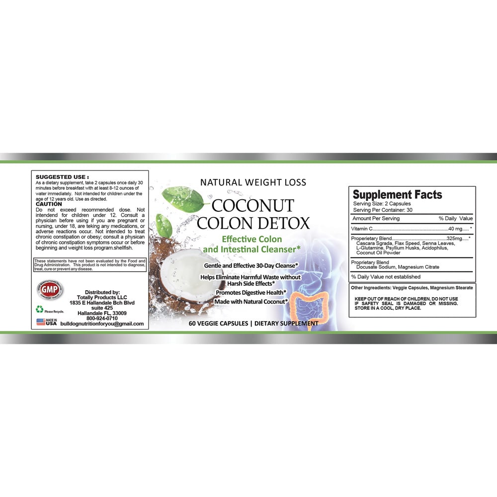 Totally Products Gentle Coconut Colon Detox Cleanse 60 Capsules 2 Bottles 2 Bottles Walmart Com Totally Products Gentle Coconut Colon Detox Cleanse 60 Capsules 2 Bottles 2 Bottles Walmart Com