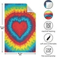 thumbnail image 3 of GZHJMY Colorful Tie Dye Heart Kitchen Towel, Dish Towels Quick Drying Tea Towels Absorbent Hand Towels for Kitchen Sink Dinner Table 28 x 18 Inches, Set of 1, 3 of 7