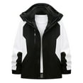 thumbnail image 1 of Unisex Long-sleeved Hooded Windproof Waterproof Thickened Outdoor Sports With Pockets Zipper Warm Jacket, 1 of 1