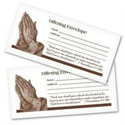 Kingdom Church Offering Envelopes with Praying Hands | Hygienic, Convenient, and Inspirational for Weekly or Special Offerings - Pack of 100