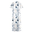 thumbnail image 4 of Ovzne Robes pour Femmes 2025 Robe pour Femme Robe Unie Ample Décontractée Mode Manches Longues Robe à Col Manches Longues Robe de Printemps Manches Longues Imprimée Liquidation, 4 of 6