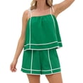 thumbnail image 5 of Spaghetti Strap Women 2 Piece Sets Tank Tops Camisole and High Waist Shorts, 5 of 6