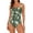 Green, variant on Women's One Piece Swimsuit Solid Color Floral Print with Removable Bra Pads No Underwire Bikini Style for Beach Vacation,Black,L