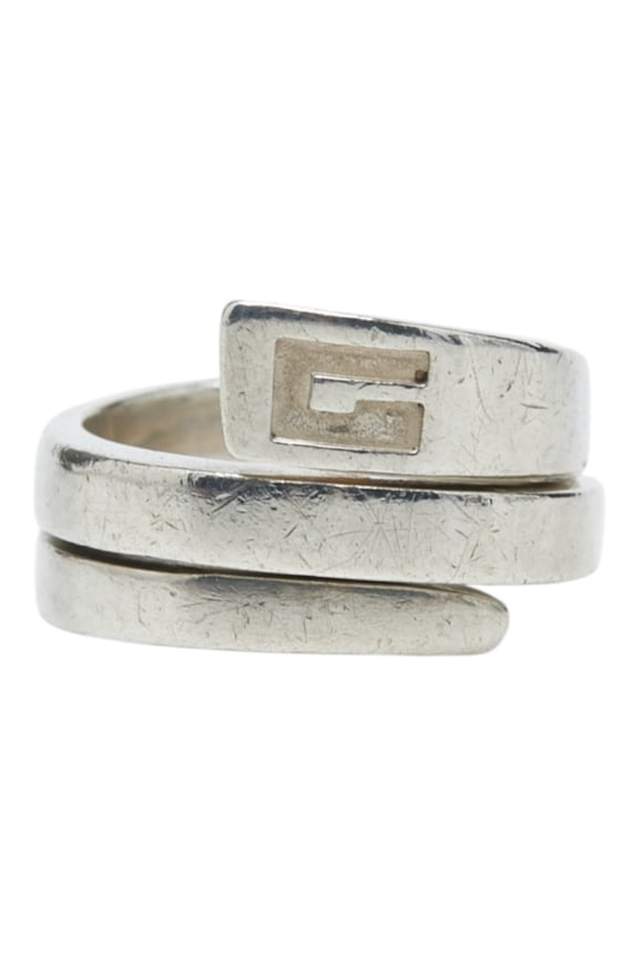 Pre-Owned Gucci G Logo Screw Ring, Sterling Silver (SV925), Women's Ring.