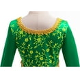 thumbnail image 6 of Kids Princess Green Dress Long Sleeve Girls Halloween Cosplay Costume, 6 of 6