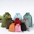 thumbnail image 2 of Bolsa de arpillera Natural con cordón, bolsa de regalo de yute, varios tamaños, organizador de joyería, boda, dulces, día de Navidad, bricolaje, 10 unidades, 2 of 4
