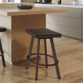 thumbnail image 3 of Amisco Sinclair 29.25" Faux Leather Swivel Bar Stool in Dark Brown, 3 of 3