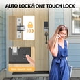 thumbnail image 6 of COBIZI Smart Lock, Fingerprint Keyless Entry Door Lock with App Control, Bluetooth Smart Deadbolt Lock, App Remote Control, Auto-Lock, Easy Installation, IP54 Waterproof, Metallic Silver, 6 of 11