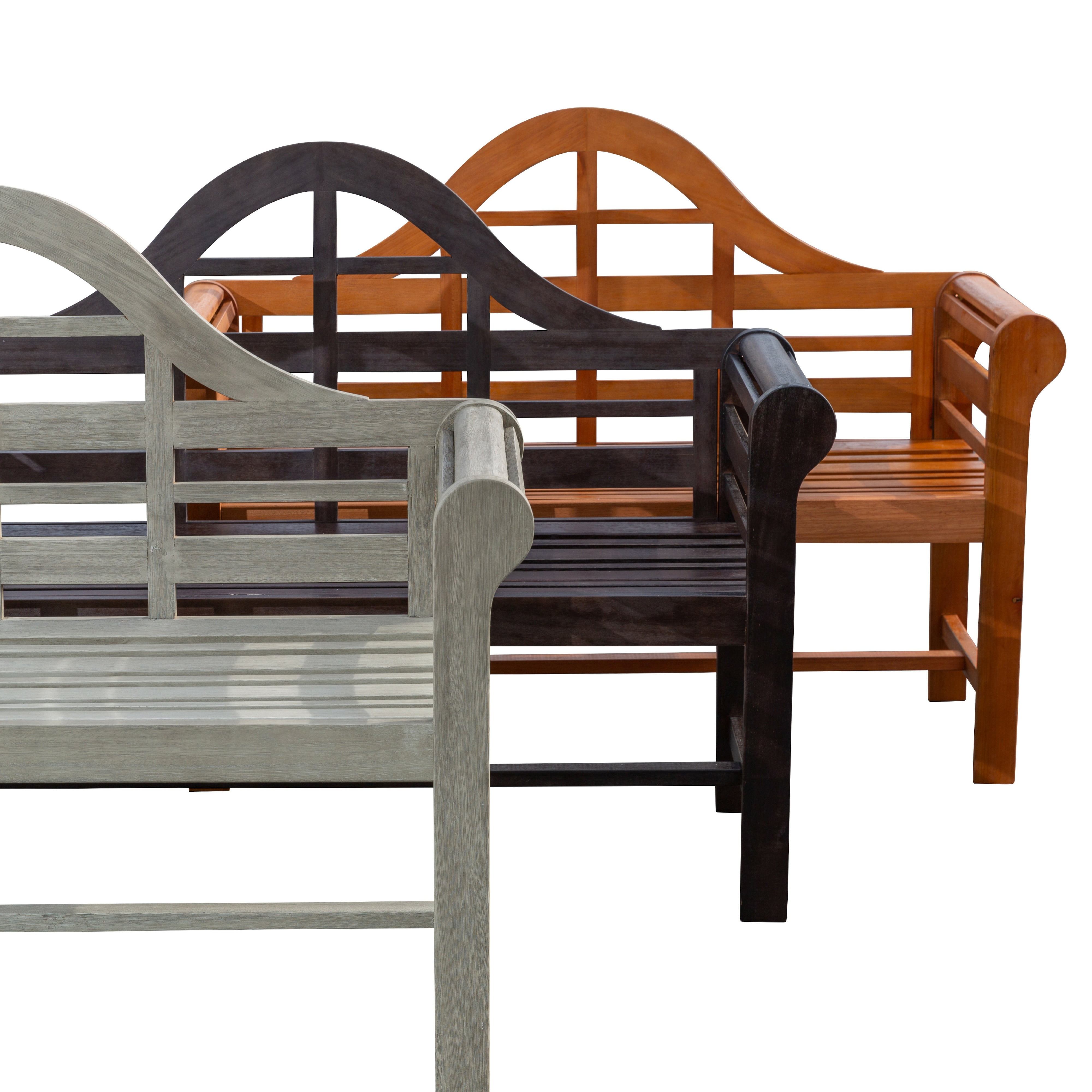 DTY Outdoor Living Broadmoor Eucalyptus Garden Bench, Espresso