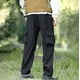 thumbnail image 4 of Pantalones largos para hombre, para exteriores, impermeables, a la moda, lisos, informales, con cintura elástica y bolsillos, pantalones cargo para hombre., 4 of 9