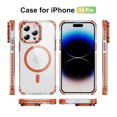 thumbnail image 2 of ShellTech for iPhone 14 Pro Max Case with Screen Protector Compatible,Military-Grade Drop TestedShockproof Slim Fit Magnetic Crystal Cover,Orange, 2 of 9