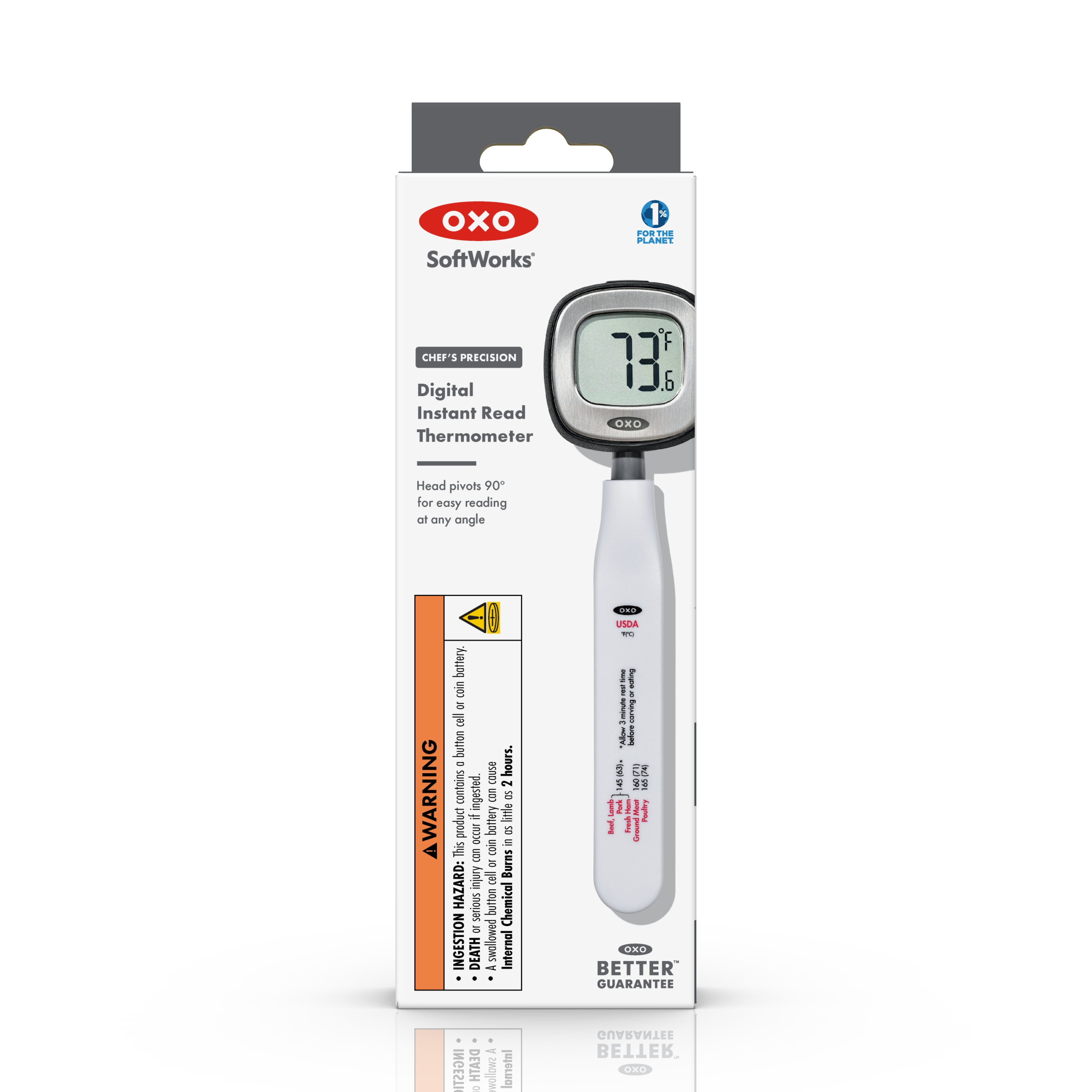 OXO Softworks Digital Display Instant Read Stainless Steel Food Thermometer