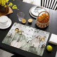thumbnail image 4 of Sage Green Fall Placemats Set of 6, Pumpkin Botanical Thanksgiving Vintage Washable Wipeable Table Mats for Dining Tables, Indoor Outdoor Kitchen Place Mats for Holiday Party Table Decor, 4 of 9