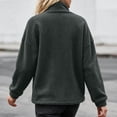thumbnail image 6 of Womens Fleece Jacket Fashion Casual Cozy Solid Color Long-Sleeve Outerwear Fall Winter Daily Wear Outerwear, 6 of 9