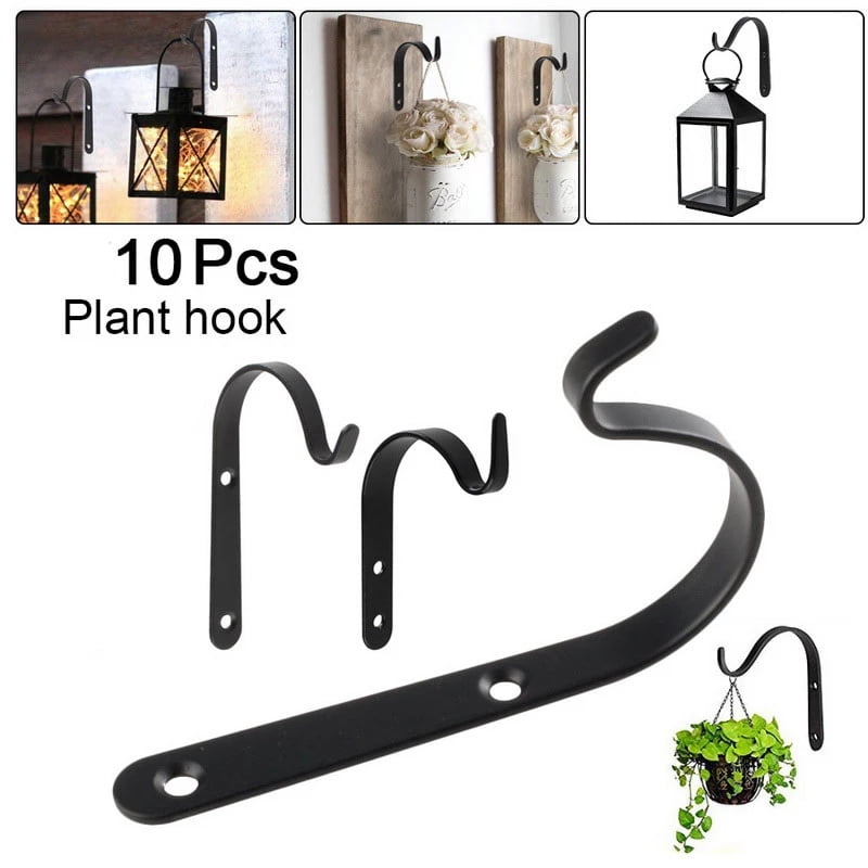LNKOO Iron Wall Hooks Metal Lantern Bracket Decorative Coat Hook for