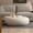 Cream White, variant on YWEN 43.3" Oval Coffee Table for Living Room Faux Stone Center Table Contemporary Tea Table for Office, Apartment, No Need Assembly