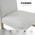 thumbnail image 6 of Roundhill Furniture ZelalleUpholstered Dining Chairs,Light Gray Fabric with Rubberwood Legs,Set of 2, 6 of 10