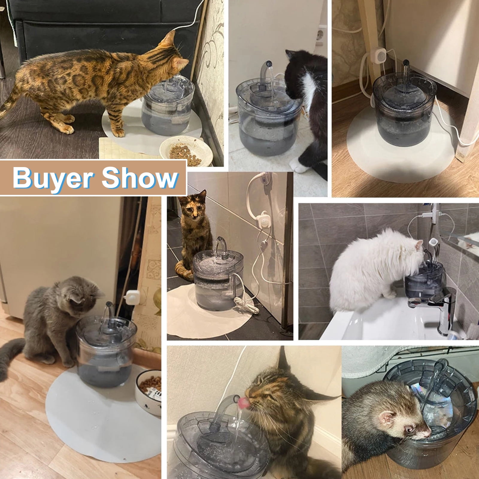 Cat Water Fountain Filters Foam Replacement 8 Pack