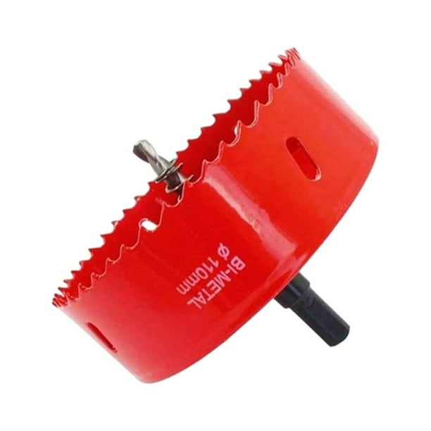 Scienceny Kit de sierra perforadora de brocas de Metal fácil de reemplazar y duradero para cortador de taladro de sierra perforadora de Metal a Herramientas eléctricas Φ110mm