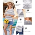 thumbnail image 2 of EKOUAER Maternity Shirts 3 Packs Short Sleeve Womens Oversized Pregnancy Tops Split Side Postpartum Blouse Clothes, 2 of 6
