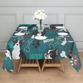 thumbnail image 3 of Boston Terrier with Bones and Paws Square Tablecloth,Waterproof Square Table Cover,Wipeable Spillproof Washable Table Cover for Home Kitchen Party Decor 52"x52"(132x132cm), 3 of 6