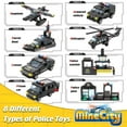 thumbnail image 4 of 1020 Pcs City Police Building Toys Set, 8 in 1 Mobile Command Center Building Block for Boys, Gift for Kids Ages 6-12, Black, 4 of 7