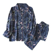 jovat 2 Pieces Womens Pajamas Sets Cotton Pyjama Womens Pajamas Sleepwear Sets Spring Summer Homewear